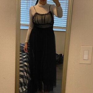 Forever 21 Black Sheer Maxi Dress